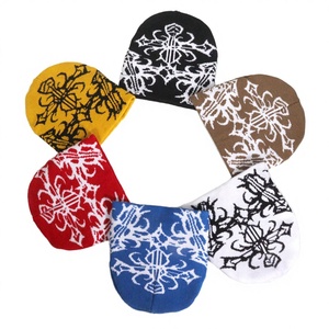 Gorro de Punto Jacquard Unisex, Estilo Urbano con Diseño Cruzado, Impresión Digital, 100% Acrílico, Accesorio para Clima Frío - Product Image 2