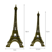 Figurine Souvenir Tour Eiffel en Alliage de Zinc, Émaillée, Impression Offset, Logo Personnalisé, Ornement de Bureau Promotionnel, Vente en Gros