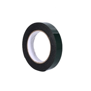 Rouleau d'emballage de carte noire 1mm 5mm, colle à solvant acrylique auto-adhésive, ruban en mousse pe avec film vert - Product Image 1