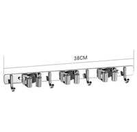 Support mural en acier inoxydable pour balai et serpillière, organisateur d'outils en métal pour garage, jardin et cuisine