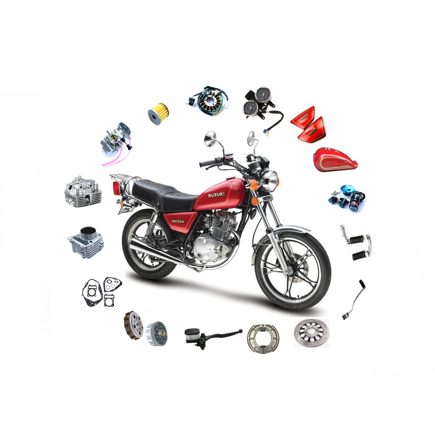 Spare Parts for Suzuki GN125H - High Quality Motorcycle