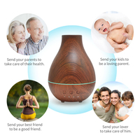 Veilleuses classiques de machine de diffuseur d'aromathérapie de grain de bois de 250ml pour le bureau