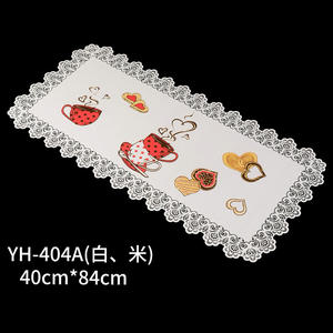 Tapis de table en vinyle imprimé floral de haute qualité Design <span class=keywords><strong>fantaisie</strong></span> 40*84cm anti-dérapant résistant à la chaleur étanche à usage domestique - Product Image 3