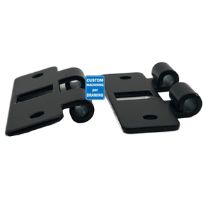 Fabricación personalizada de piezas de metal Cnc Piezas de fresado de precisión Procesamiento personalizado de bisagra con anodizado negro - Product Image 1