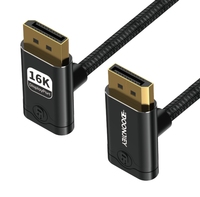 Câble DisplayPort 16K DP vers Down 2.1, câble tressé haute vitesse 16K 60Hz 8K 120Hz, compatible avec les téléviseurs et les moniteurs