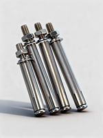 Boulon d'ancrage en acier pour béton, acier au carbone zingué, tailles M6 à M12, pour fixation de plaques de base et de caleçons, usage professionnel