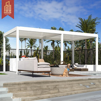 Gran oferta de toldo de pérgolas de aluminio impermeable, cubierta de Patio con persianas, dosel de techo, Gazebo para cubierta de jardín, patio, espacio de vida al aire libre