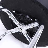 Tabouret de bar moderne à cadre métallique avec pédale pivotante à 360 degrés pour usage commercial