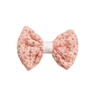 Semplice Dolce Fiocco Ragazza Fermaglio per Capelli in Tessuto Ricamato Accessori per Capelli per Bambini - Product Image 2