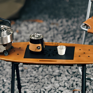 Outdoor <b>Wooden</b> Flying Fish <b>Table</b> Camping <b>Picnic</b> Portable Multifunctional Tea & Coffee <b>Table</b> with Stove Lifting Folding Design - Product Image 6