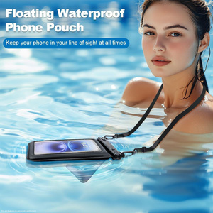 Pochette étanche flottante IPX8 pour téléphone, lot de 2, double espace, pour téléphones à écran tactile jusqu'à 8,5 pouces, avec cordon réglable pour iPhone et Samsung - Product Image 2