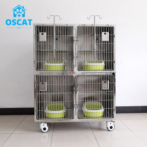 OSCAT Equipo Veterinario Recién Llegados Clínica Veterinaria de Acero Inoxidable <span class=keywords><strong>Jaula</strong></span> Canina Bancos <span class=keywords><strong>Canil</strong></span> - Product Image 2