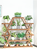 Étagères à plantes en rotin de haute qualité, support à plantes à plusieurs niveaux en bois, support d'angle pour fleurs, intérieur/extérieur, jardin, supports en bois pour pots de fleurs