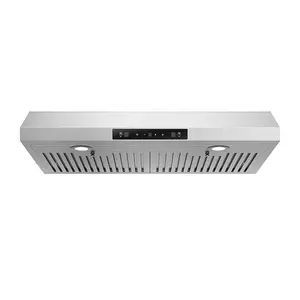 High-end American Cooker Hood Touch Controls Ducted Built in Kitchen Hood Filter Suction Kitchen Chimney Rv Range Hood