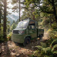 Mini Camioneta Eléctrica Certificada por la CEE, Vehículo de Cuatro Ruedas con Cabina Cerrada para el Transporte Diario, Económica