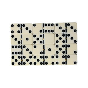 Jeu de dominos en acrylique personnalisé <span class=keywords><strong>à</strong></span> 5 couches de qualité supérieure vente en gros en vrac <span class=keywords><strong>Domino</strong></span> en acrylique laminé noir blanc jeu de société de puzzle pour enfants et adultes - Product Image 3