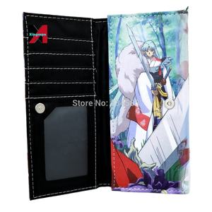 Portefeuille en cuir PU coloré Anime Inuyasha Sesshoumaru, long portefeuille pour hommes et femmes - Product Image 1