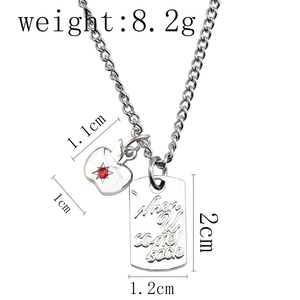 Caleb personalizzato gioco creativo periferico metallo quadrato collana Vintage stile <span class=keywords><strong>amore</strong></span> e spazio profondo cartone animato catena clavicola regalo - Product Image 2