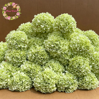 Hydrangea artificielle en soie bordeaux à tige unique de 21 cm, grande tête, fleur d'hortensia pas chère pour arrangement floral de table de mariage