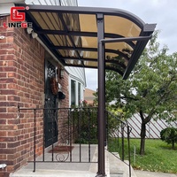 Store banne LED étanche en polycarbonate avec cadre en aluminium, installation murale sur terrasse, assemblage manuel, facile à nettoyer, protection UV, pour magasin