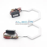Feux de jour LED hexagonaux T7-X blancs et jaunes 90MM pour lentille de projecteur de phare de voiture – Rétrofit/Mise à niveau