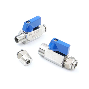 Shut-off Ball valve pn63 thép không gỉ Mini Ball valve với nhanh chóng-cắm ống cắm nối - Product Image 1