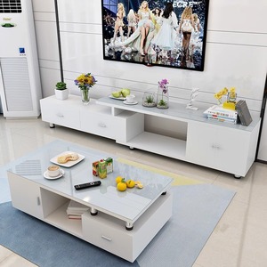 Ensemble de meubles de salon de style nordique moderne et luxueux, vente flash, meuble TV noir, <span class=keywords><strong>table</strong></span> <span class=keywords><strong>basse</strong></span> pour la maison ou l'hôtel, design minimaliste - Product Image 3