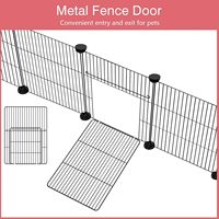 Cage pour animaux de compagnie pliable simple en métal verrouillable pour l'intérieur avec plateau en plastique pour cochons d'Inde, chats, chiens et lapins - Conception respirante