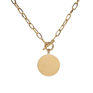 Collana con ciondolo cuore Hip Hop utilizzata per lettere Laser ciondolo geometrico OT lucchetto placcato in <span class=keywords><strong>oro</strong></span> collana da donna - Product Image 4