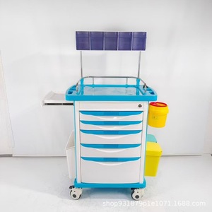 Carrito de Tratamiento ABS con 4 Ruedas, Multifuncional, Mobiliario Hospitalario, Vehículo Médico para Enfermería y Uso de Emergencia - Product Image 2