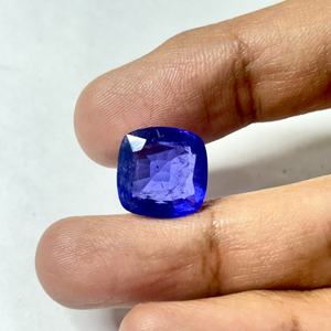 Zafiro Azul Cultivado en Laboratorio, Forma Cojín, Sintético, Facetado, Color Violeta Intenso, Piedras Preciosas Sueltas para Joyería, Cristal Creado - Product Image 1