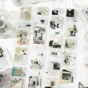 1 Rollo <span class=keywords><strong>de</strong></span> Cinta Adhesiva Decorativa <span class=keywords><strong>de</strong></span> la Serie Freedom Is the Wilderness, Materiales Retro Artísticos y Versátiles para Collage DIY en Cuadernos Hechos a Mano - Product Image 2