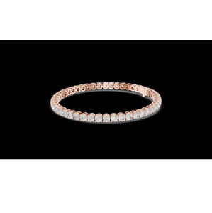 Pulsera de Eternidad con Diamantes de Oro y Plata de Ley, Joyería Clásica de Lujo Brillante para Mujer, Regalo para Fiesta - Product Image 5