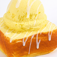 Jouet Squishy Gâteau Glacé au Miel à Remontée Lente, Base de Gâteau Glacé, Cuillère à Glace, Anti-Stress, Cadeau de Bureau
