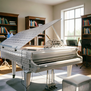 Piano à queue professionnel pour galerie d'art, transparent, conforme aux normes CE, RoHS, Reach, forme unique, piano à queue en cristal pour événements - Product Image 2