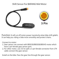 Câble de vélo électrique pour Kits de moteur Bafang/8FUN Capteur de vitesse Programmation USB Capteur de frein hydraulique Support d'affichage Frein 5PIN 3pin 1T4