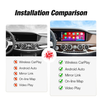 Módulo Inalámbrico Portátil CarPlay Android Auto con Pantalla Dividida y Mirror Link para Mercedes-Benz AMG GT C190 R190 2017-2018 NTG5.5