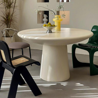 Chaise de salle à manger moderne rétro avec pieds d'éléphant Table basse en forme de champignon en fibre de verre pour la maison Meubles de salon