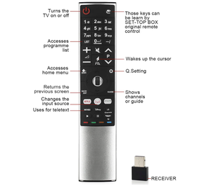 MR-700 Remote pengganti magis TV pintar 2.4G, kompatibel dengan LG <span class=keywords><strong>AN</strong></span>-MR700 <span class=keywords><strong>AN</strong></span>-MR600 Remote nrtkey Key Format kotak kendali mudah - Product Image 2