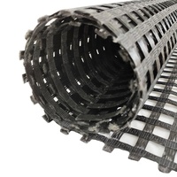 Geogrid de Poliéster Tejido por Urdimbre Reforzado para Refuerzo de Carreteras y Muros de Contención, Alta Resistencia a la Tracción 20-1000KN/m, 5 Años