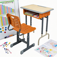 Chaise d'étudiant moderne en plastique robuste avec filet porte-livres sous le siège et crochet à vêtements, colorée, pour la maison, le bureau, l'école, la salle de sport, le salon