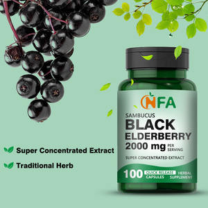 Suplemento OEM ODM Sambucus Black Saúco Extracto promueve la salud respiratoria y mejora el bienestar general Cápsulas de saúco - Product Image 4