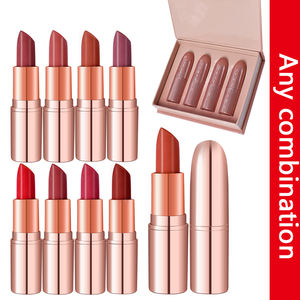 Set de Lápices Labiales Mate de Larga Duración, Resistentes al Agua, de 4 Colores, Marca Privada, para Uso Diario, a Base de Minerales, Kit de Maquillaje en Barra, Suministro ODM - Product Image 5