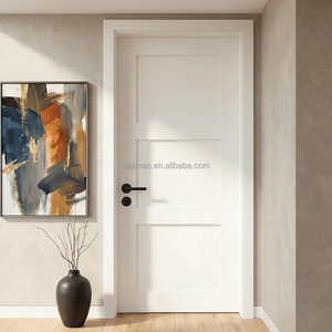 <span class=keywords><strong>Porte</strong></span> <span class=keywords><strong>intérieure</strong></span> moderne blanche style Shaker DJMI, 1 ensemble, MOQ, portes en bois massif personnalisées pour projets de villas, <span class=keywords><strong>d</strong></span>élai de livraison de 25 jours - Product Image 3