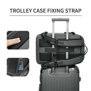 Sac à dos pour ordinateur portable de voyage d'affaires haut de gamme pour hommes, style classique, imperméable, sac à dos à compression sous vide, sac à dos à airbag USB - Product Image 6