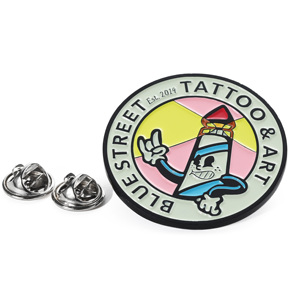 Broche con Logotipo de Dibujos Animados, Letra 3D, Tatuaje, Metal de Aleación de Zinc Chapado en Negro, Broches de Esmalte con Logotipo Personalizado - Product Image 4