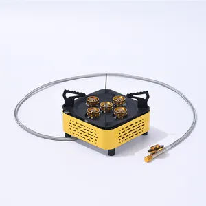 Portable Outdoor Travel Butane Stove Cooker 5 Core Camping Windproof Gas Stove With Carrying Case