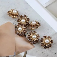 Kancing Ramah Lingkungan Berbentuk Persegi Panjang Bulat dengan Pola Eksklusif, Berbahan Paduan Seng, Berhiaskan Rhinestone, untuk Sweater dan Mantel