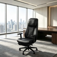 Silla de Oficina Ergonómica de Cuero PU Moderna para Ejecutivos, Directo de Fábrica, con Función de Masaje, Buena Calidad, Portátil