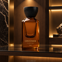 Flacons de parfum carrés en verre givré de luxe avec logo personnalisé, 5 ml/100 ml, avec pulvérisateur à pompe sérigraphié et diffuseur à bâtonnets